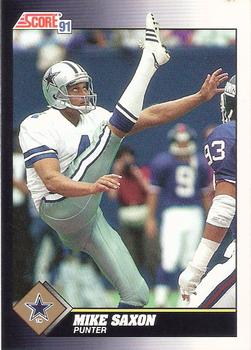 Mike Saxon Dallas Cowboys 1991 Score NFL #508